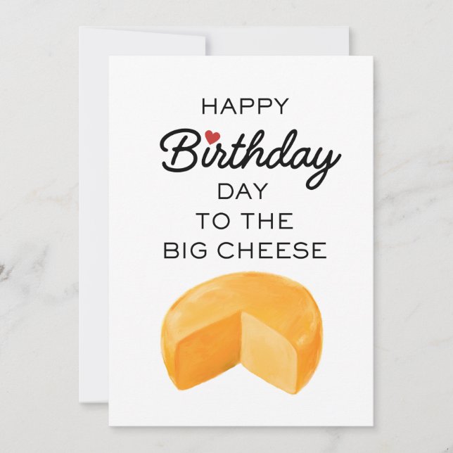 CARTÃO DE FESTIVIDADES FELIZ ANIVERSÁRIO PARA O GRANDE QUEIJO (Frente)