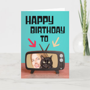 Cartão De Festividades Feliz Aniversário para qualquer Imagem em Televisã