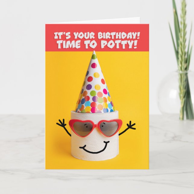 Cartão De Festividades Feliz Aniversário Para Qualquer Rolo Funcional De  (Frente)