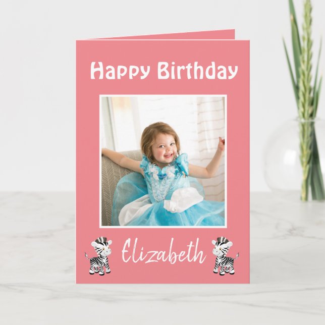 Cartão De Festividades Feliz aniversário para uma foto incrível de uma fi (Frente)