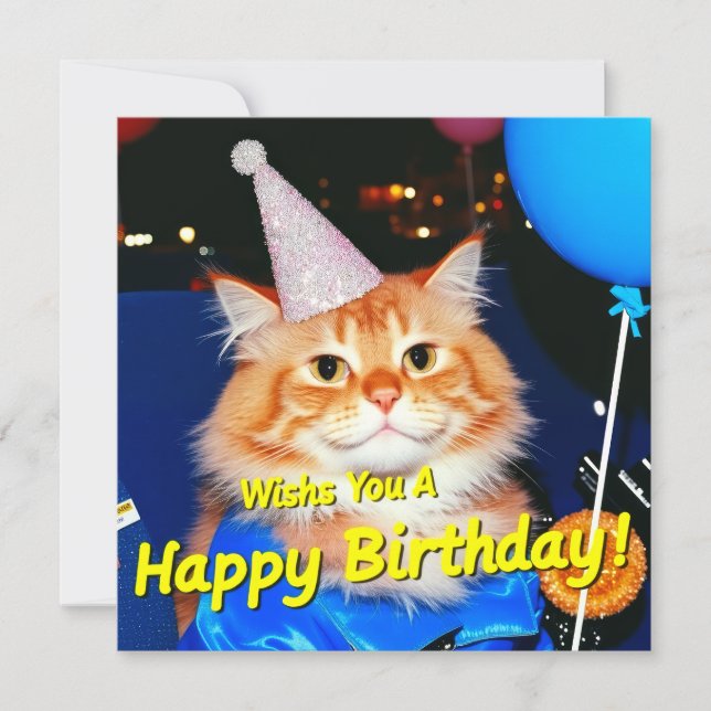 Cartão De Festividades Feliz aniversário para você (Frente)