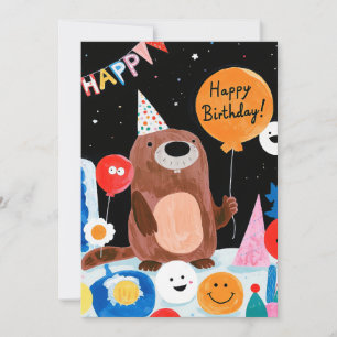 Cartão De Festividades Feliz aniversário para você