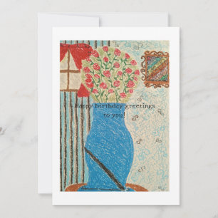 Cartão De Festividades Feliz Aniversário saudações para o seu carro de fé