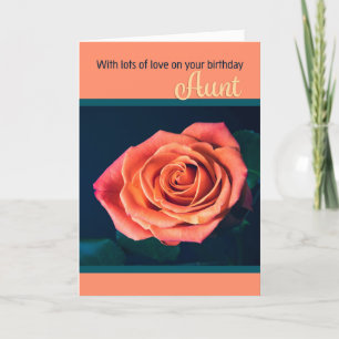 Cartão De Festividades Feliz Aniversário Tia Bonita Peach Rosa