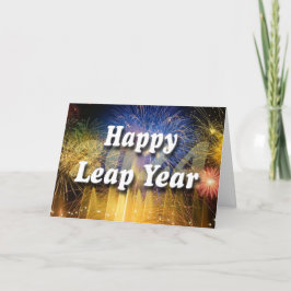 Cartão De Festividades Feliz Ano Bissexto 2024