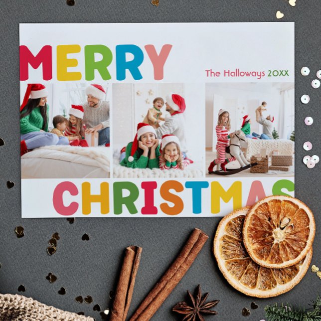 Cartão De Festividades Feliz Ano De Natal Na Revisão 3 Foto (Criador carregado)