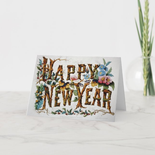 Cartão De Festividades Feliz Ano Novo (Frente)