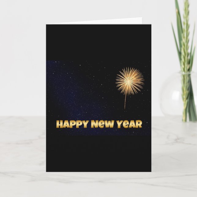 Cartão De Festividades Feliz ano novo (Frente)