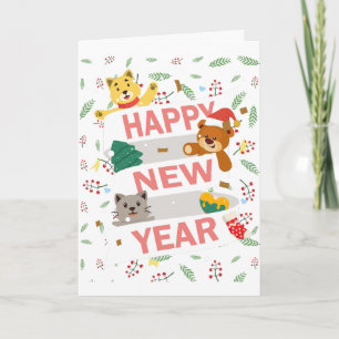 Cartão De Festividades Feliz ano novo