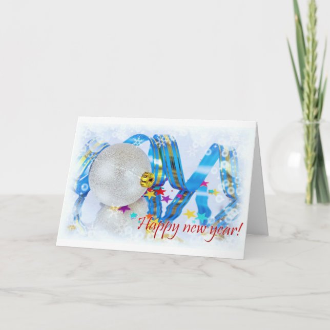 Cartão De Festividades Feliz ano novo (Frente)