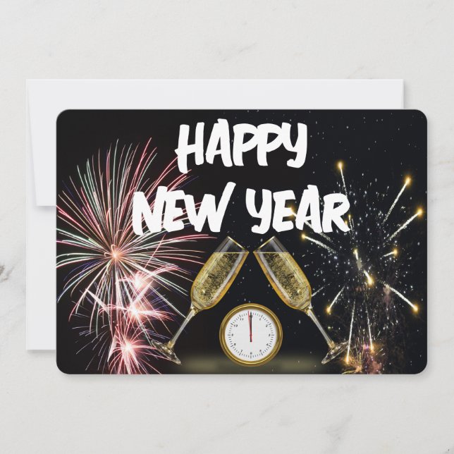 Cartão De Festividades Feliz ano novo (Frente)