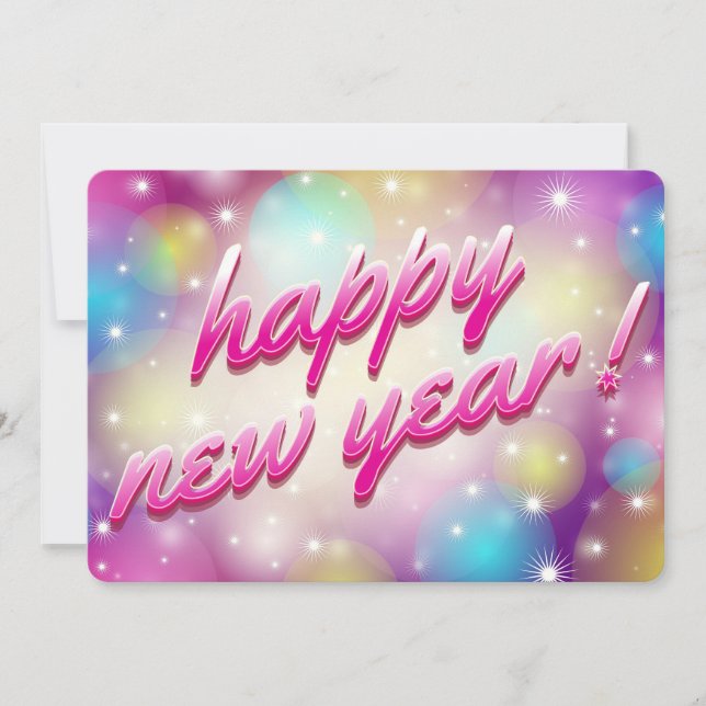 Cartão De Festividades Feliz ano novo (Frente)