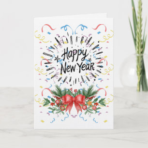 Cartão De Festividades Feliz ano novo
