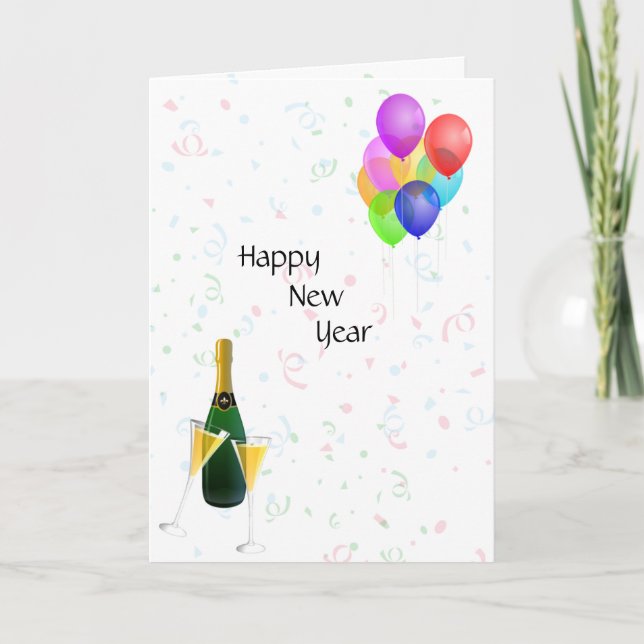 Cartão De Festividades Feliz ano novo (Frente)