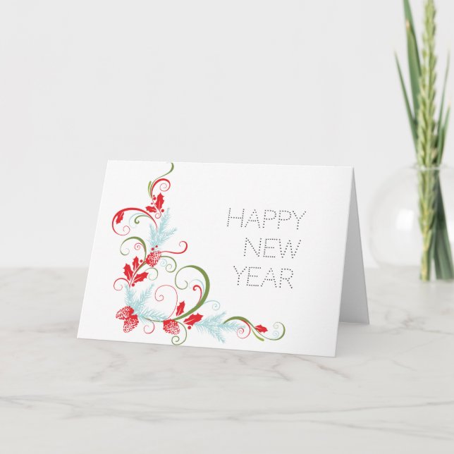 Cartão De Festividades Feliz ano novo (Frente)