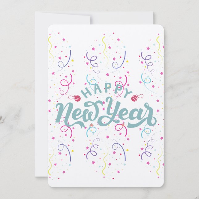 Cartão De Festividades Feliz ano novo (Frente)