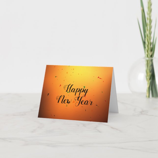 Cartão De Festividades Feliz Ano Novo  (Frente)