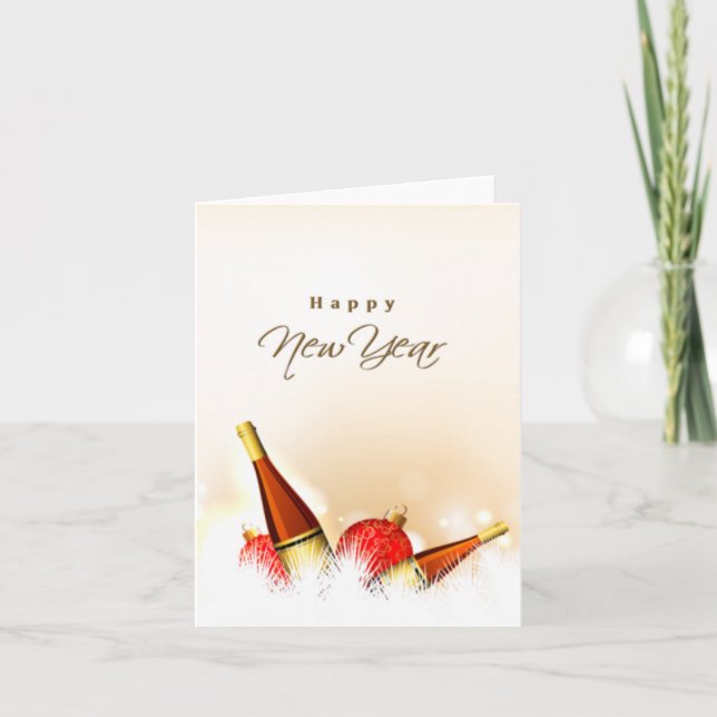 Cartão De Festividades Feliz Ano Novo (Frente)