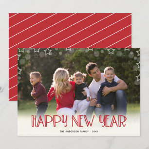Cartão De Festividades feliz ano novo 2021 Estrelas Anos novos de fotos