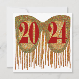 Cartão De Festividades Feliz ano novo 2024 - cheio de coisas boas para 20