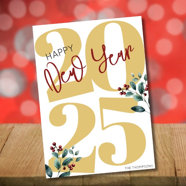 Cartão De Festividades Feliz ano novo 2025! (Criador carregado)