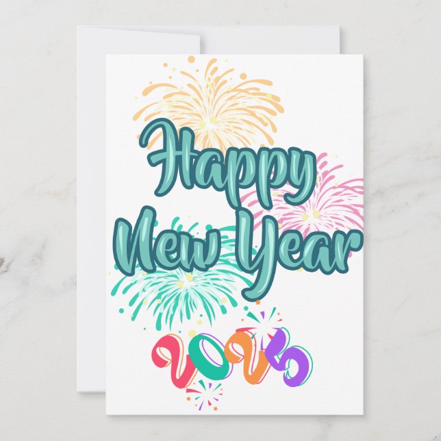 Cartão De Festividades "Feliz Ano Novo 2025 🎆 Extravagância de Fogos de  (Frente)