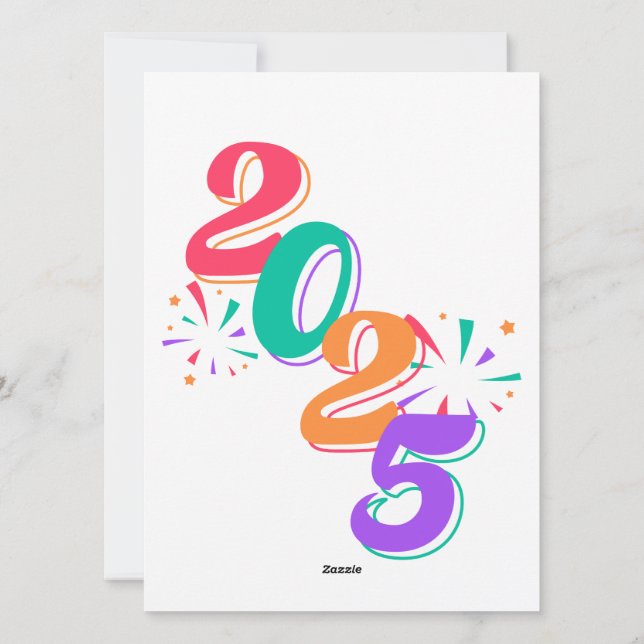 Cartão De Festividades "Feliz ano novo 2025 🎆 Fireworks Extravaganza!" (Verso)