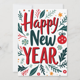 Cartão De Festividades "Feliz Ano Novo 2025 🎆 Fogos de Artifício Extrava