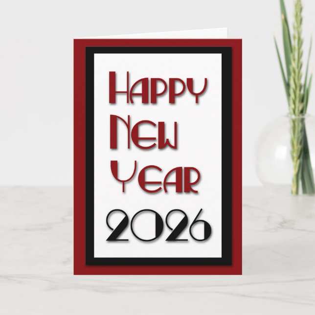 Cartão De Festividades feliz ano novo 2026 (Frente)