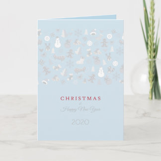 Cartão De Festividades Feliz Ano Novo 2027 & Personagens de Natal Pratead