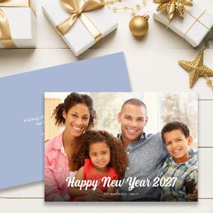 Cartão De Festividades Feliz Ano Novo 2027 Sobreposição de Roteiro Simple