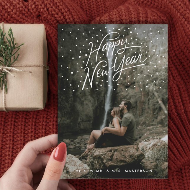 Cartão De Festividades Feliz ano novo Confetti (Criador carregado)