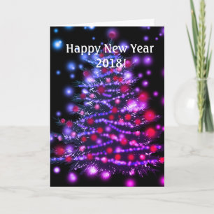 Cartão De Festividades Feliz ano novo da placa de saudação 2018