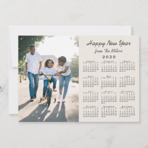 Cartão De Festividades feliz ano novo de Fotografia do Calendário 2020 M