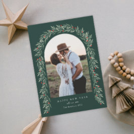 Cartão De Festividades Feliz ano novo de Fotografia do Script Moderno Gre