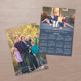 Cartão De Festividades Feliz ano novo de Fotos Personalizadas do Calendár