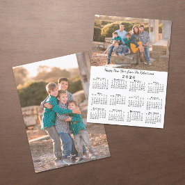 Cartão De Festividades feliz ano novo de Fotos Personalizadas do Calendár