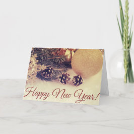 Cartão De Festividades Feliz ano novo decorativo