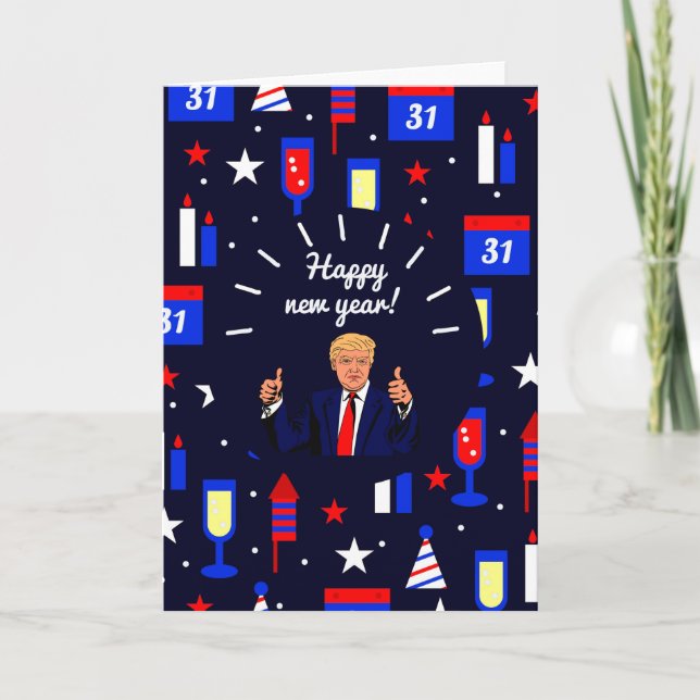 Cartão De Festividades feliz ano novo do Donald (Frente)