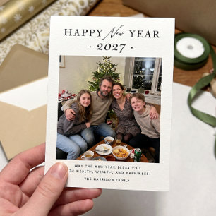 Cartão De Festividades Feliz ano novo Elegante Simples 2023 Foto