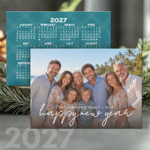 Cartão De Festividades Feliz Ano Novo - Foto Completa - Calendário 2027