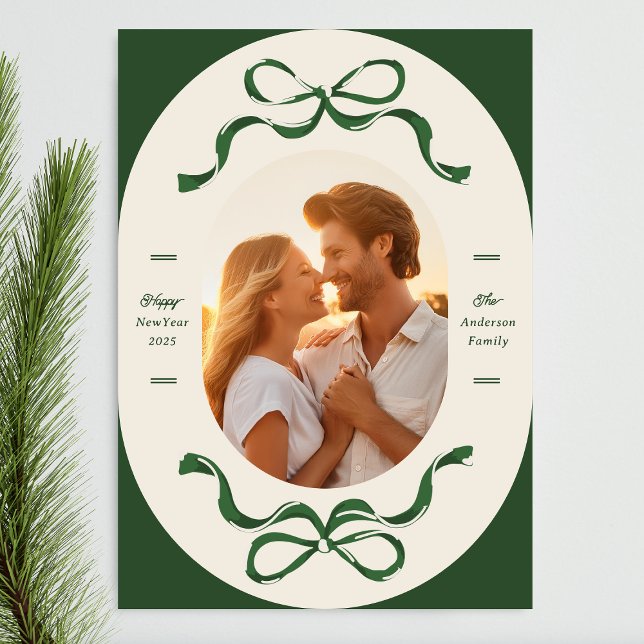 Cartão De Festividades Feliz ano novo | Gradiente de Ombre | Horizonte Co (Criador carregado)