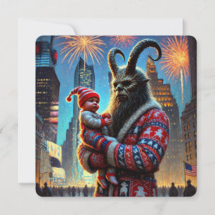 Cartão De Festividades Feliz ano novo Krampus