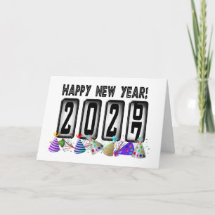 Cartão De Festividades Feliz Ano Novo Odômetro 2027