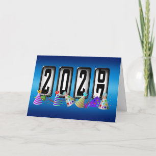 Cartão De Festividades Feliz Ano Novo Odômetro 2027