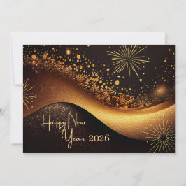 Cartão De Festividades Feliz Ano Novo Ouro Preto