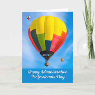 Cartão De Festividades Feliz Balão do Dia dos Profissionais Administrativ