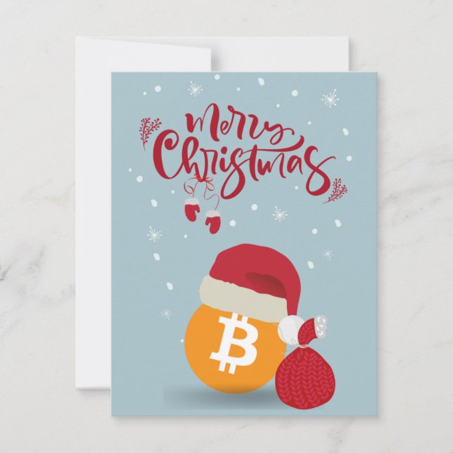 Cartão De Festividades Feliz Bitmoney Natal (Frente)