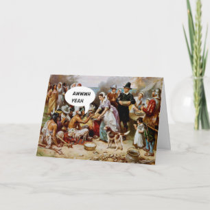 Cartão De Festividades Feliz Bobo de Ação de Graças Engraçado