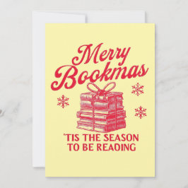 Cartão De Festividades Feliz Bookmas, é a época de ler